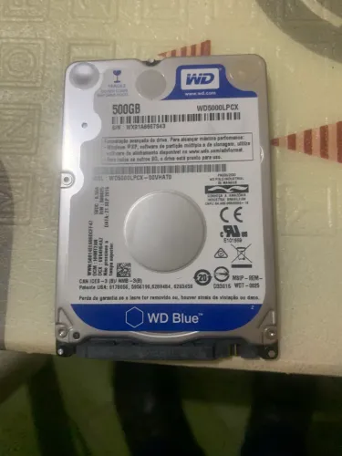 Hd sata de 500gb para notebook