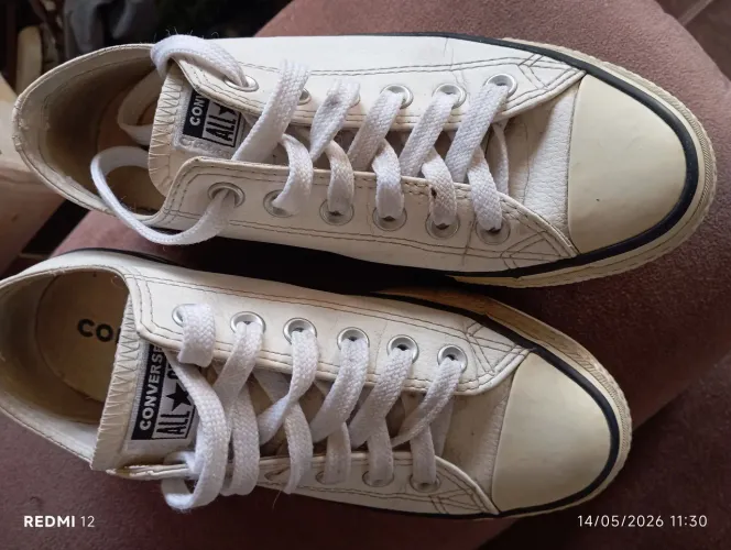 Tênis allstar plataforma de couro original usado número 36