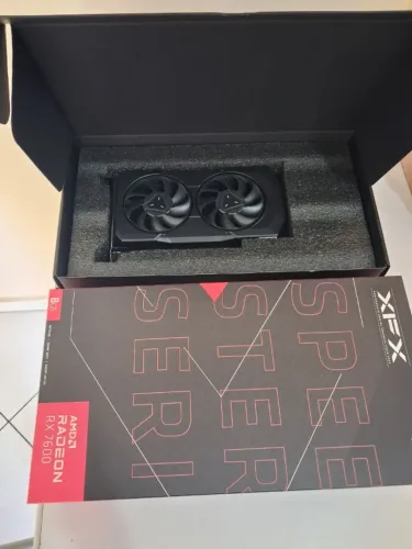 Placa de Vídeo XFX AMD RADEON RX 7600 8GB, GDDR6, Nf, Nova!