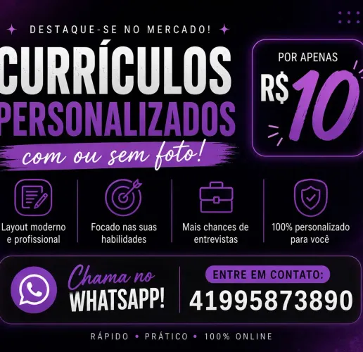 Faço currículos