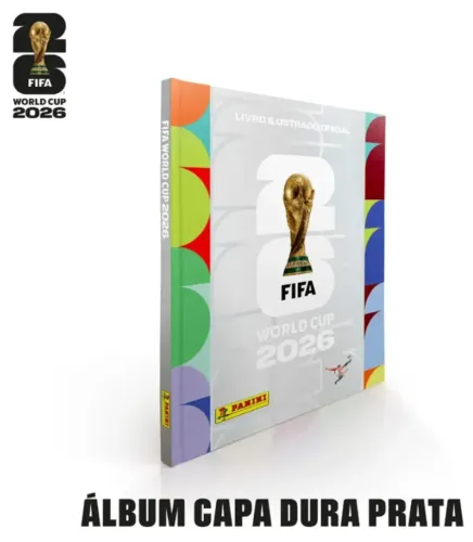 Albúm capa dura Prata - Copa do Mundo 2026