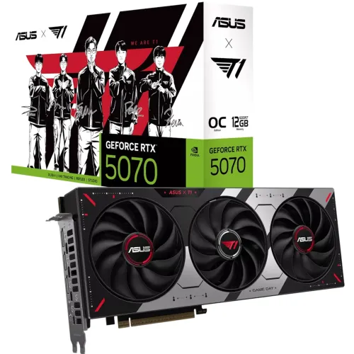 Placa de Vídeo Asus T1 Oc Edition 12GB Geforce RTX5070 GDDR7 - Lacrada