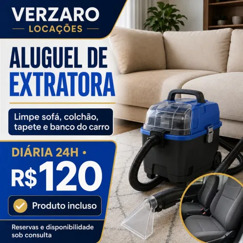 Aluguel de extratora profissional para sofá - diária R$ 120