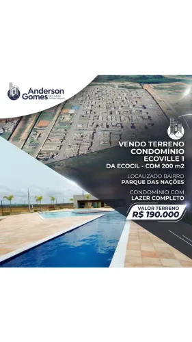 Vendo lote de 200 m² no Condomínio Ecoville 1 - Parque das Nações - Parnamirim/RN