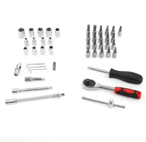 Kit Ferramentas 46 Peças Completo com Maleta, Soquetes e Catraca Reversível