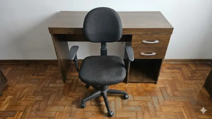 Mesa escrivaninha e cadeira para escritório