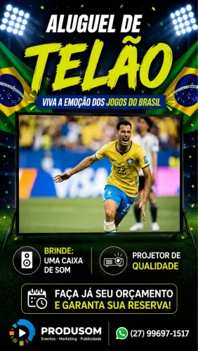 ALUGUEL DE TELÃO PARA COPA 