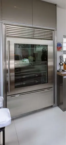Geladeira Wolf SubZero porta de vidro 