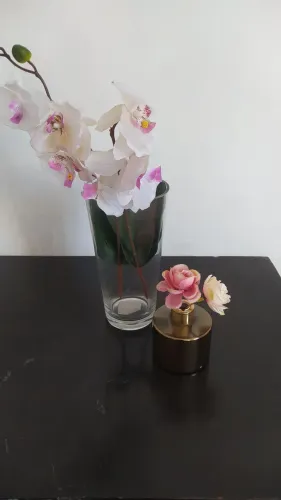 Vaso decorativo e difusor bronze