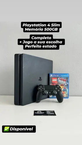 Playstation 4 Slim 500Gb + Jogo!! (Aceito Cartão)
