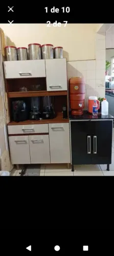 ARMÁRIO DE COZINHA BEGE 450 /PRETO 130