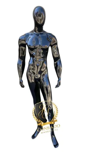 MANEQUIM MASCULINO PRETO BRILHO