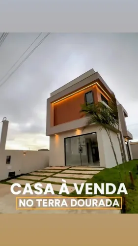 CASA À VENDA NO CONDOMINIO TERRA DOURADA, BAIRRO NOVO, CAMAÇARI-BA. 3 SUITES, NASCENTE