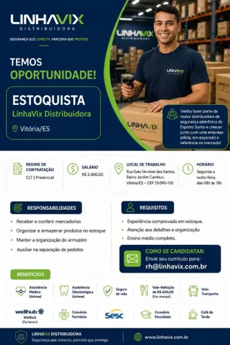 Vaga para Estoquista