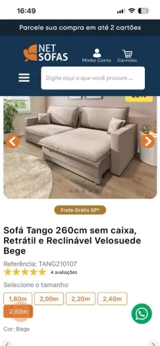 VENDO SOFÁ RETRÁTIL E RECLINÁVEL