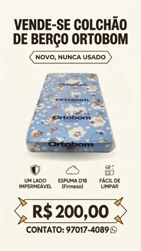 Colchão de berço novo