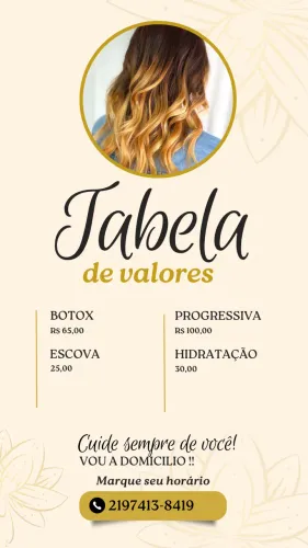 Prancha e escova a domicílio 