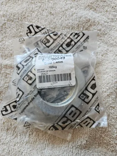 Kit 20 Arruelas Originais JCB 1.4mm - Peças Genuínas (2 Pacotes)