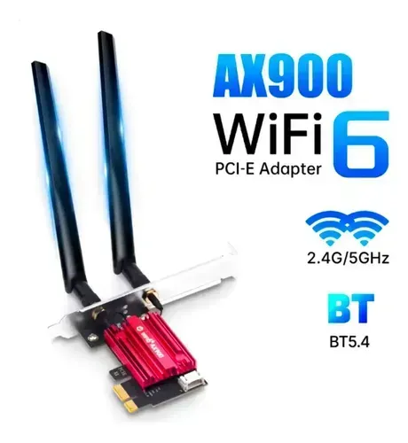 Placa de rede Wifi Fenvi AX900 Pro - Adaptador PCIe Wi-Fi 6 + Bluetooth 5.4