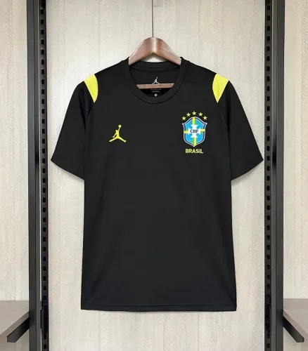 Camisa Brasil Seleção Brasileira Treinamento Preta 2026 - Copa do Mundo