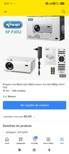Projetor Novo