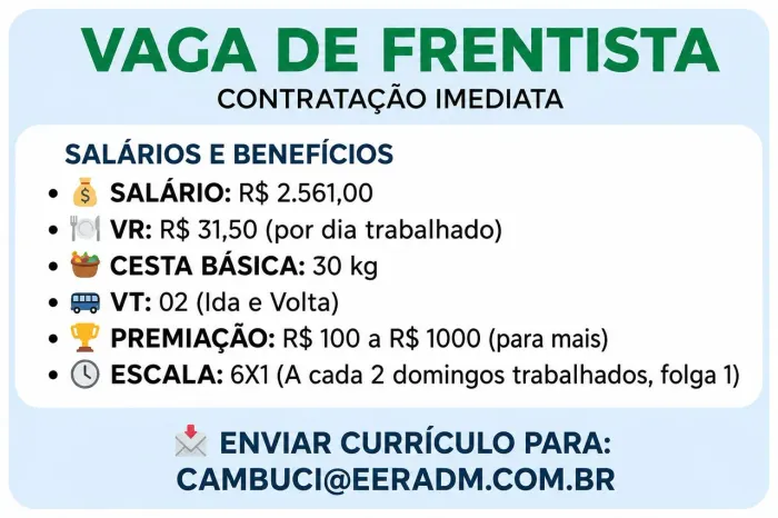 Vaga de Frentista