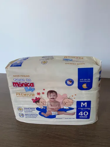 Fralda Turma da Mônica Baby Premium M 40 Unidades - Nova e Lacrada