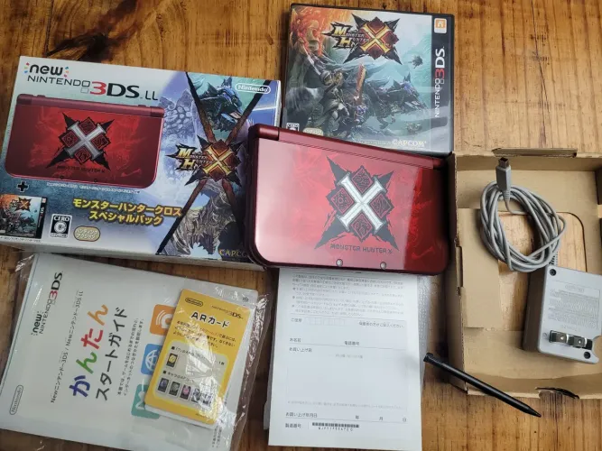 New Nintendo 3DS XL Tela IPS Edição Monster Hunter Caixa
