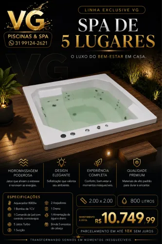 Spa de 5 lugares completo