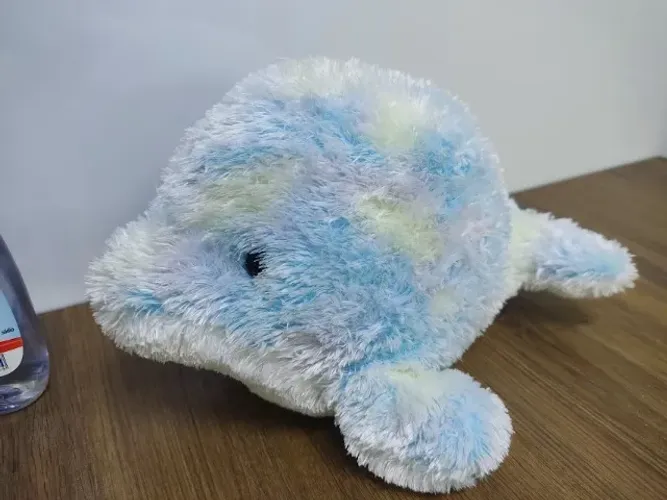 Baleia De Pelucia Pequeno 24 Cm Trazido Do Japão Azul-claro Fofinhooo