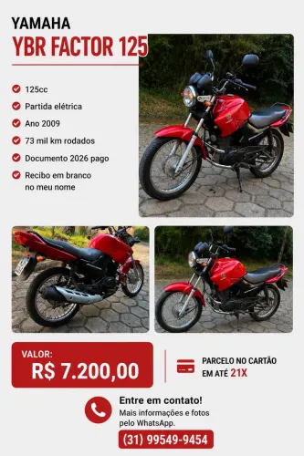 Factor 125cc partida elétrica