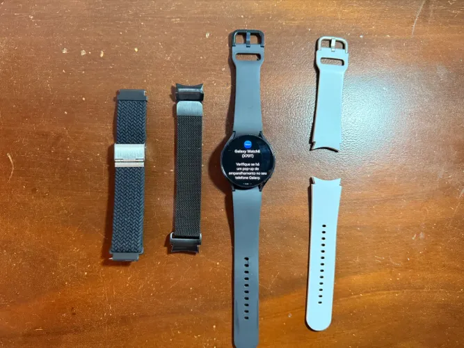 Samsung Galaxy Watch6 44mm Bluetooth Preto + 3 Pulseiras Extras