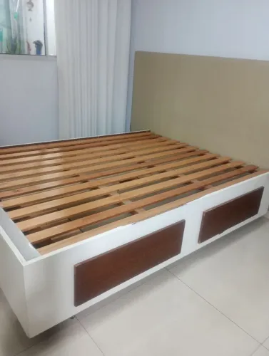 Box da cama casal com gaveta