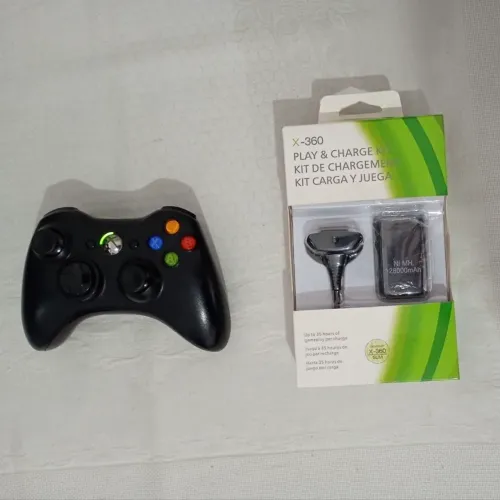 Controle sem fio Xbox 360 Original com cabo e bateria