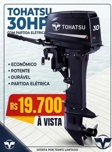 Motor TOHATSU 30hp partida elétrica 