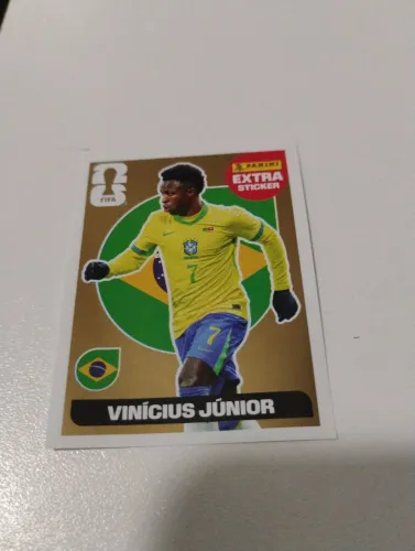 Figurinha copa do mundo 2026 Vini Jr extra sticker Gold