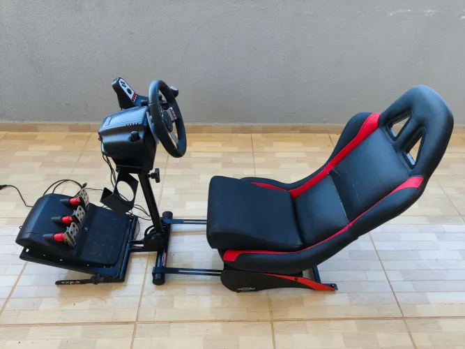 Logitech G27 volante+câmbio+pedal+ cockpit extreme racing