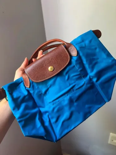 Bolsa Azul-Marinho Longchamp (Couro Tiracolo)