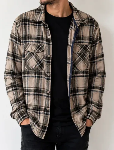 Camisa flanela xadrez gângster G NOVA