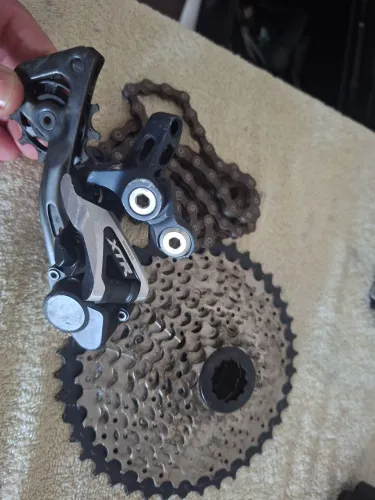 Cambio xtr 10 catraca e corrente