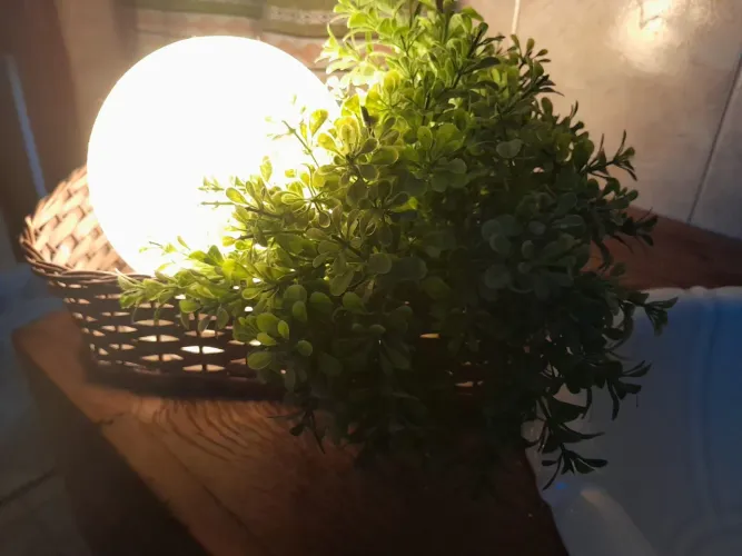 Luminária artesanal em vime