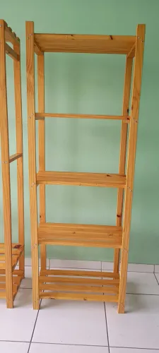 Estante pinus 5 prateleiras envernizado 1,72x0,60x34