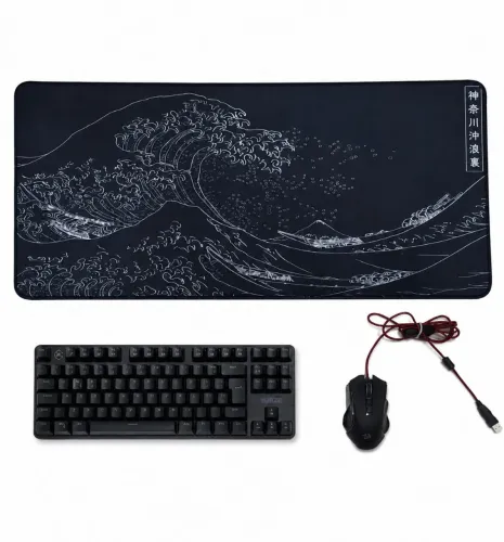Kit Gamer Premium: Mouse Redragon + Teclado Menacer Gold + Mousepad Gigante