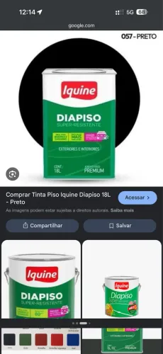 Tinta iquine Diapiso Preta 