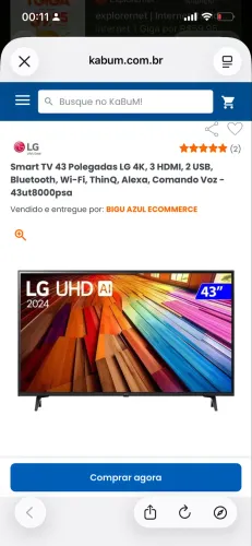 Tv 43 polegadas LG smart