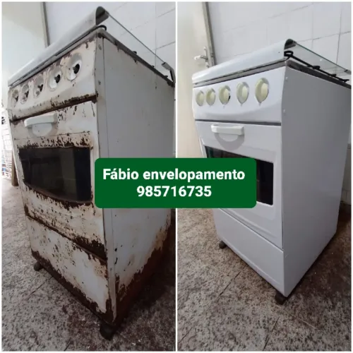 Envelopamento de fogão e eletros domésticos