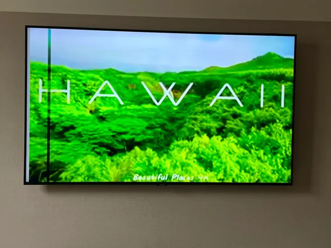 Tv samgung 55 smart com detalhes na tela