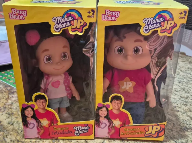 KIT Bonecos Articulados Maria Clara e JP (usados 1 vez - novíssimo)