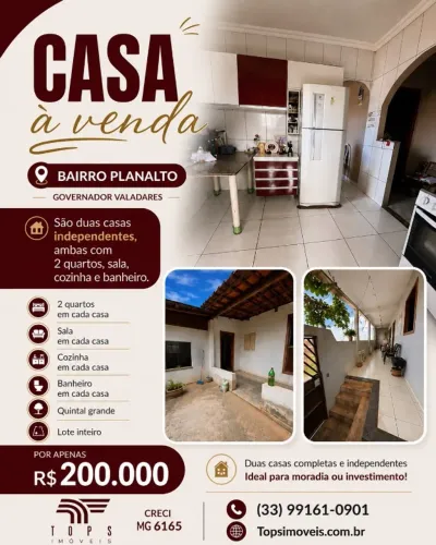 Duas casas no bairro Planalto