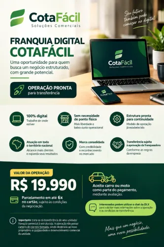 Franquia Digital CotaFácil - Operação Pronta
